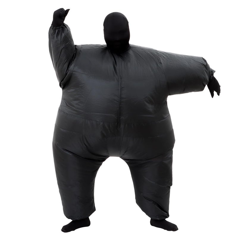 RHYTHMARTS Black Inflatable Costume Full Body Suit Halloween Christmas Costumes Fancy Dress Adult (Black) - Image 1